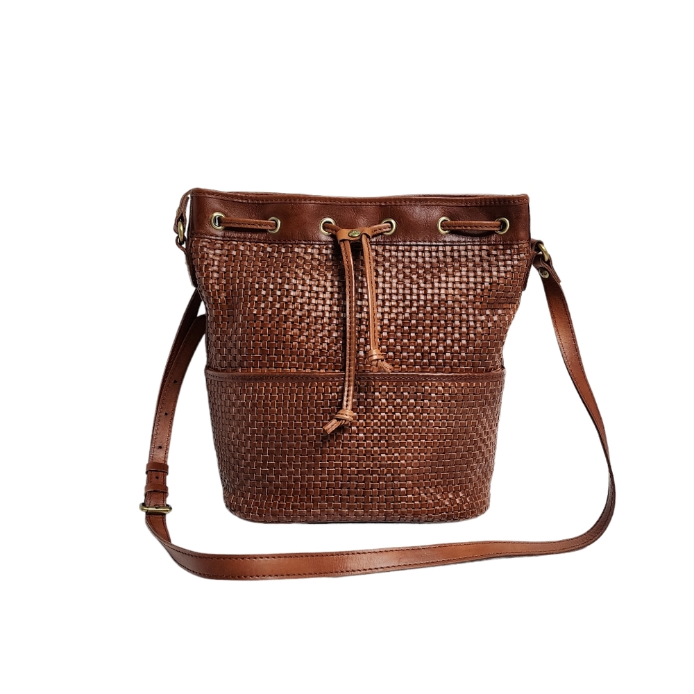 PATRICIA NASH WOVEN EVORA  DRAWSTRING SATCHEL